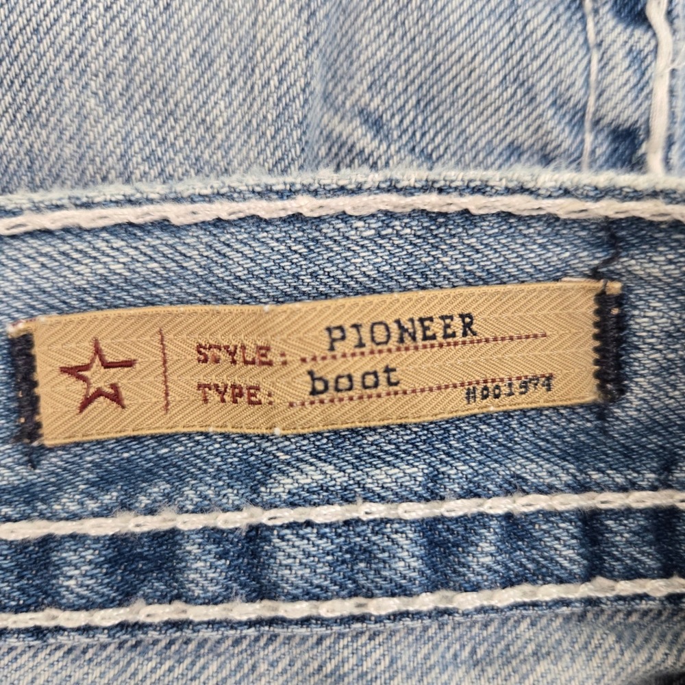 BIG STAR Pioneer Boot‎ Jeans Men 36 R 100% Cotton Distressed Denim Y2K Thrashed - Picture 4 of 12
